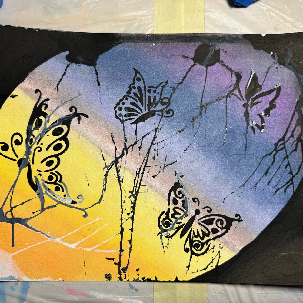 Abstract Butterfly Art